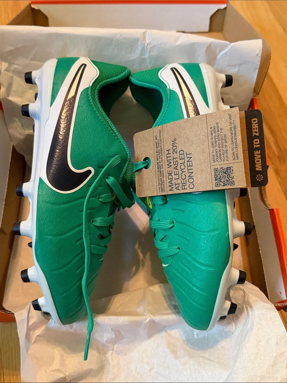 NIB NIKE Jr Legend 10 Academy FG/MG LV8 Green Soccer Cleats - Performance 🥅⚽️🏆